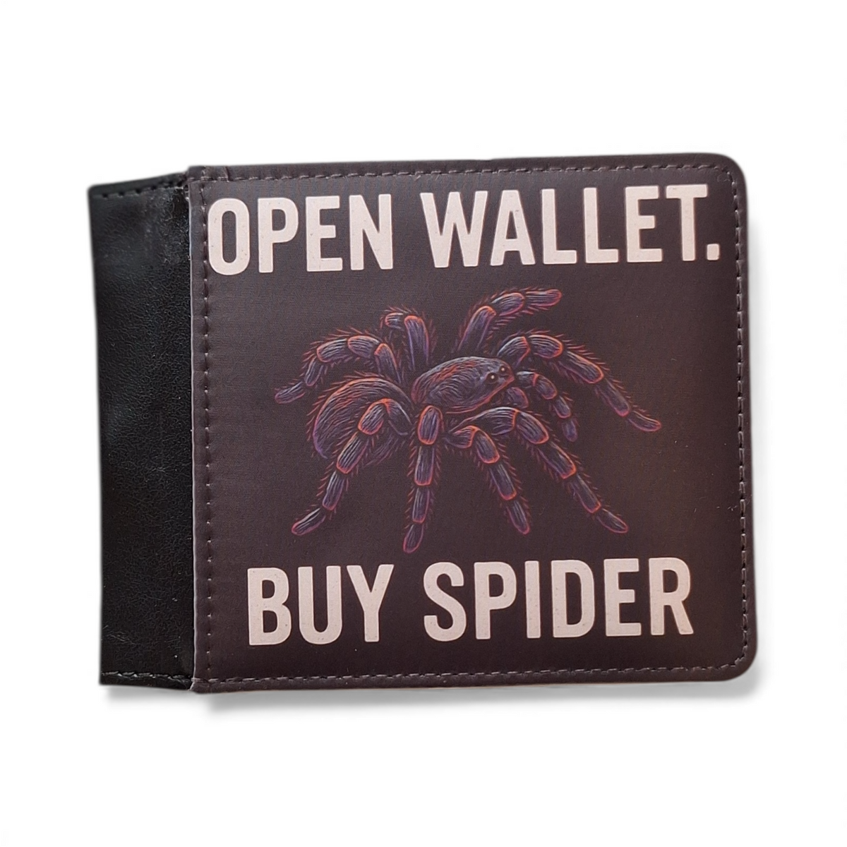Open Wallet Buy Spider BiFold Faux Leather Wallet