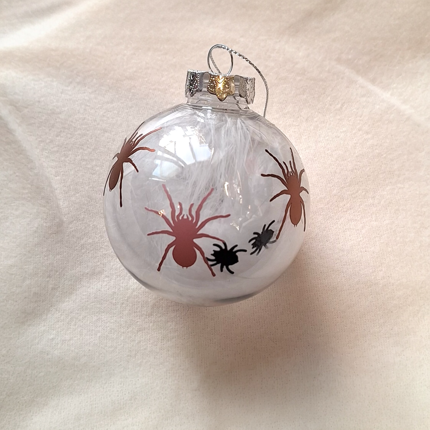 Rose Gold & Pink Tarantula Christmas Bauble