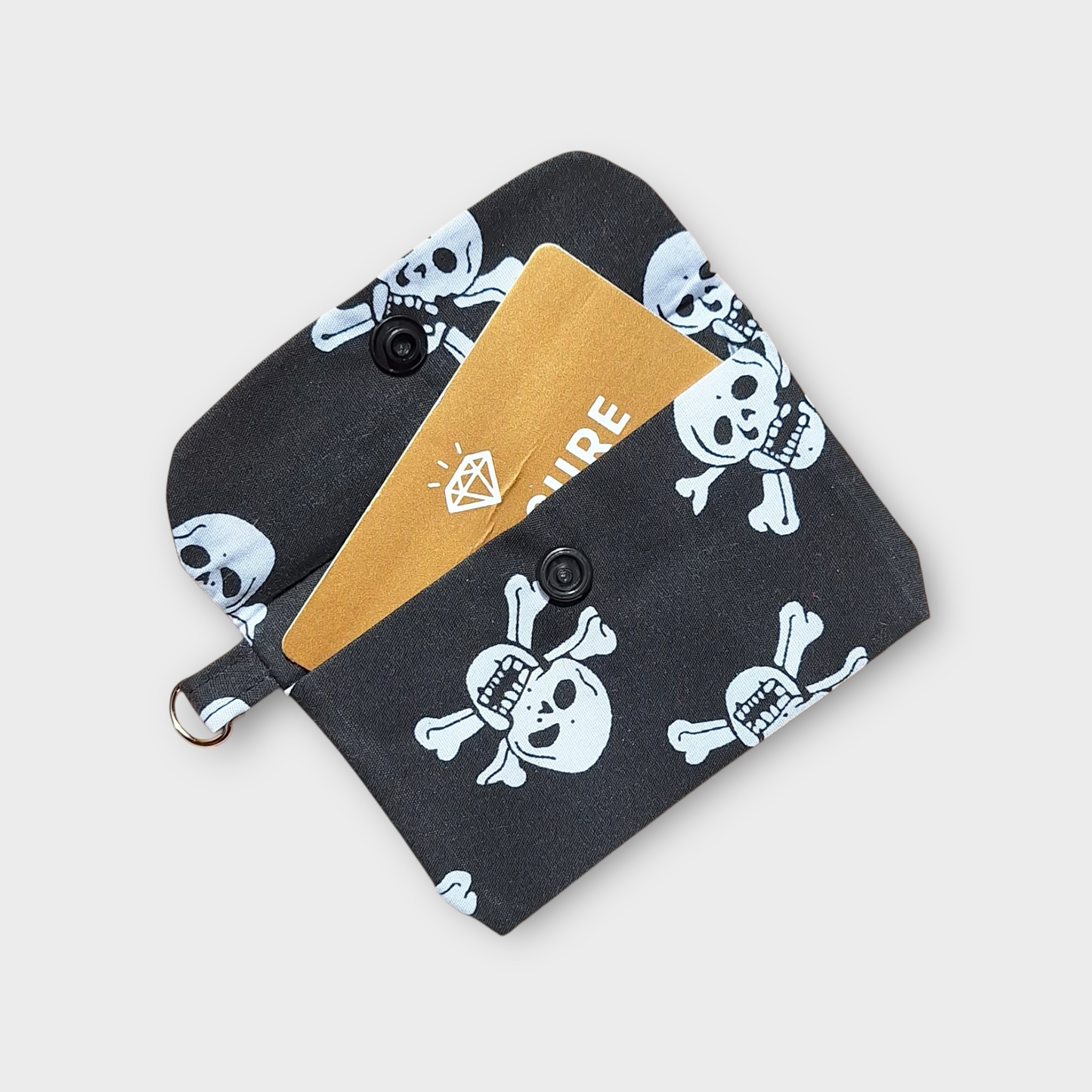 Skull & Crossbones Keychain Wallet