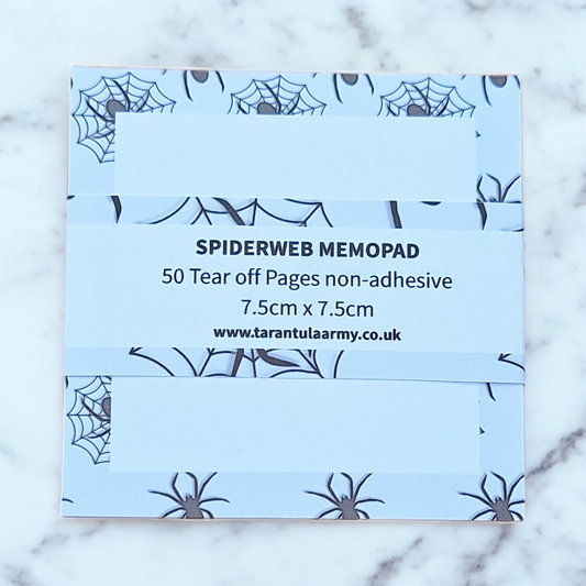 Spiderweb Memo Pad - 50 Pages