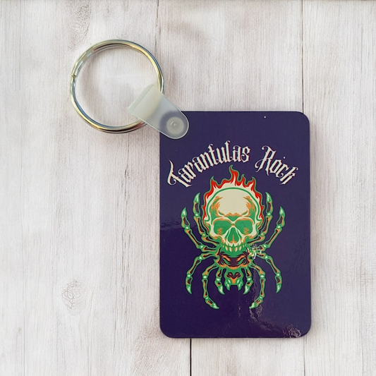 Tarantulas Rock Wooden Keyring