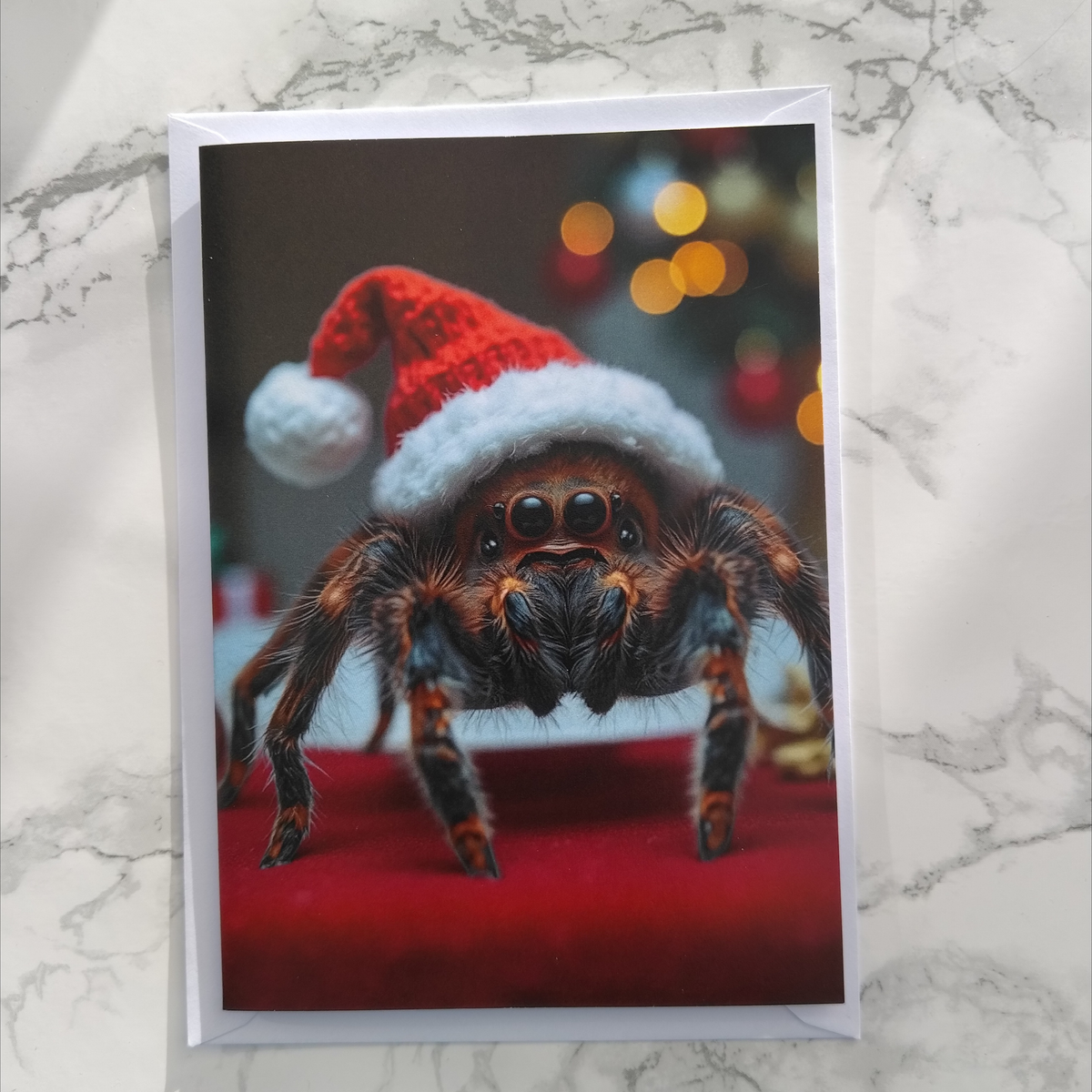 Jumping Spider Christmas Card - A6