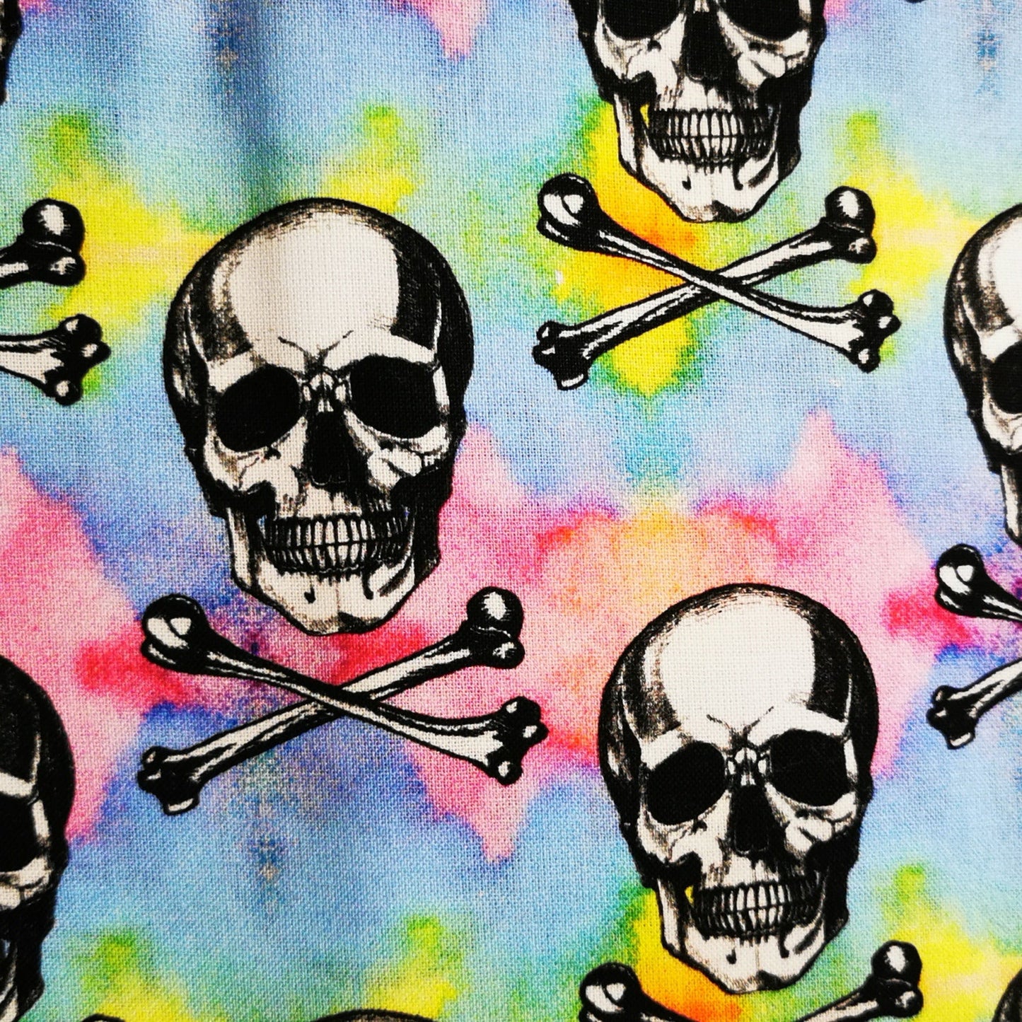Rainbow Skull Hair Scrunchie