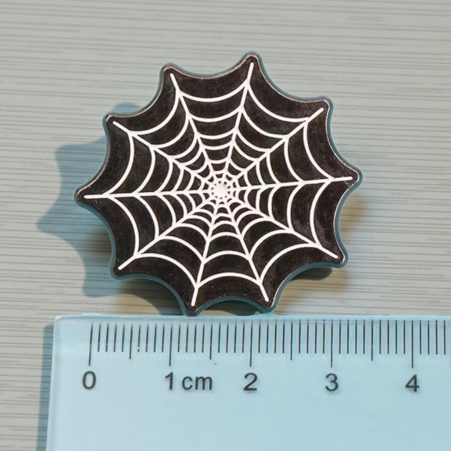 Black & White Spiderweb Enamel Pin Badge