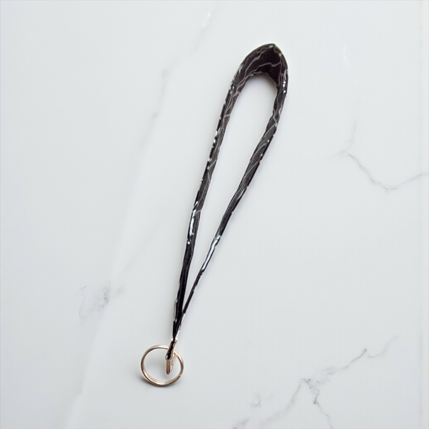 Black Tarantula Fabric Wristlet Keyring