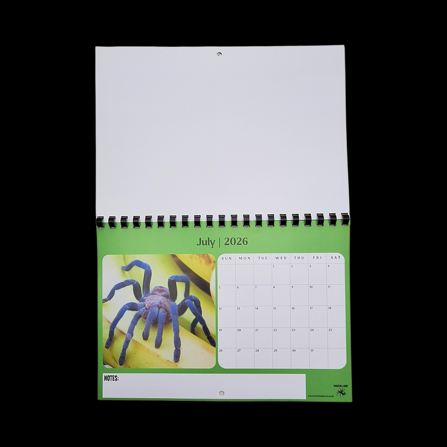 Tarantula Army 2026 A4 Wall Calendar