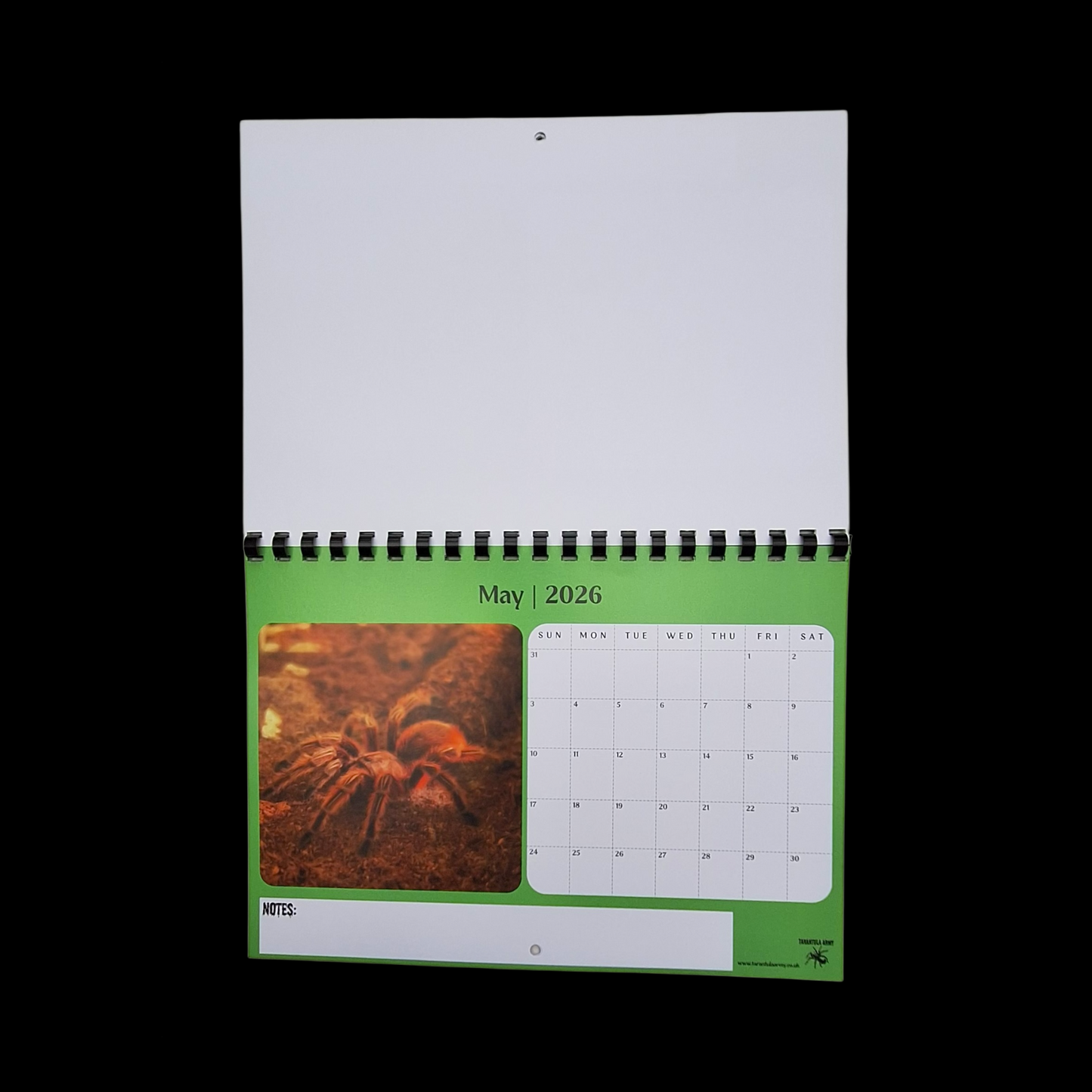 Tarantula Army 2026 A4 Wall Calendar