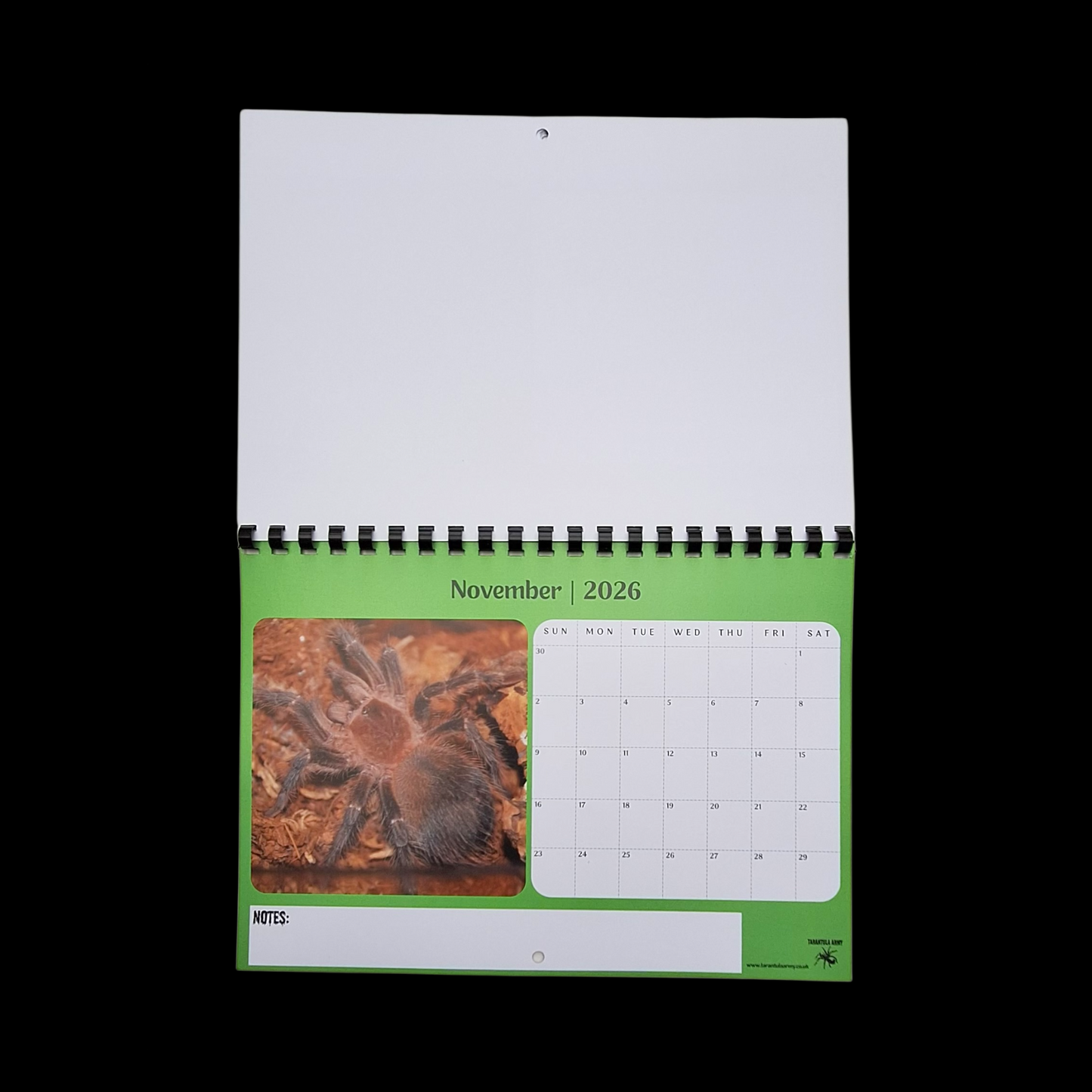 Tarantula Army 2026 A4 Wall Calendar