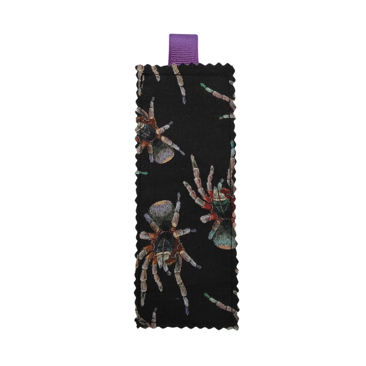 Tarantula Fabric Bookmark with Ribbon Top