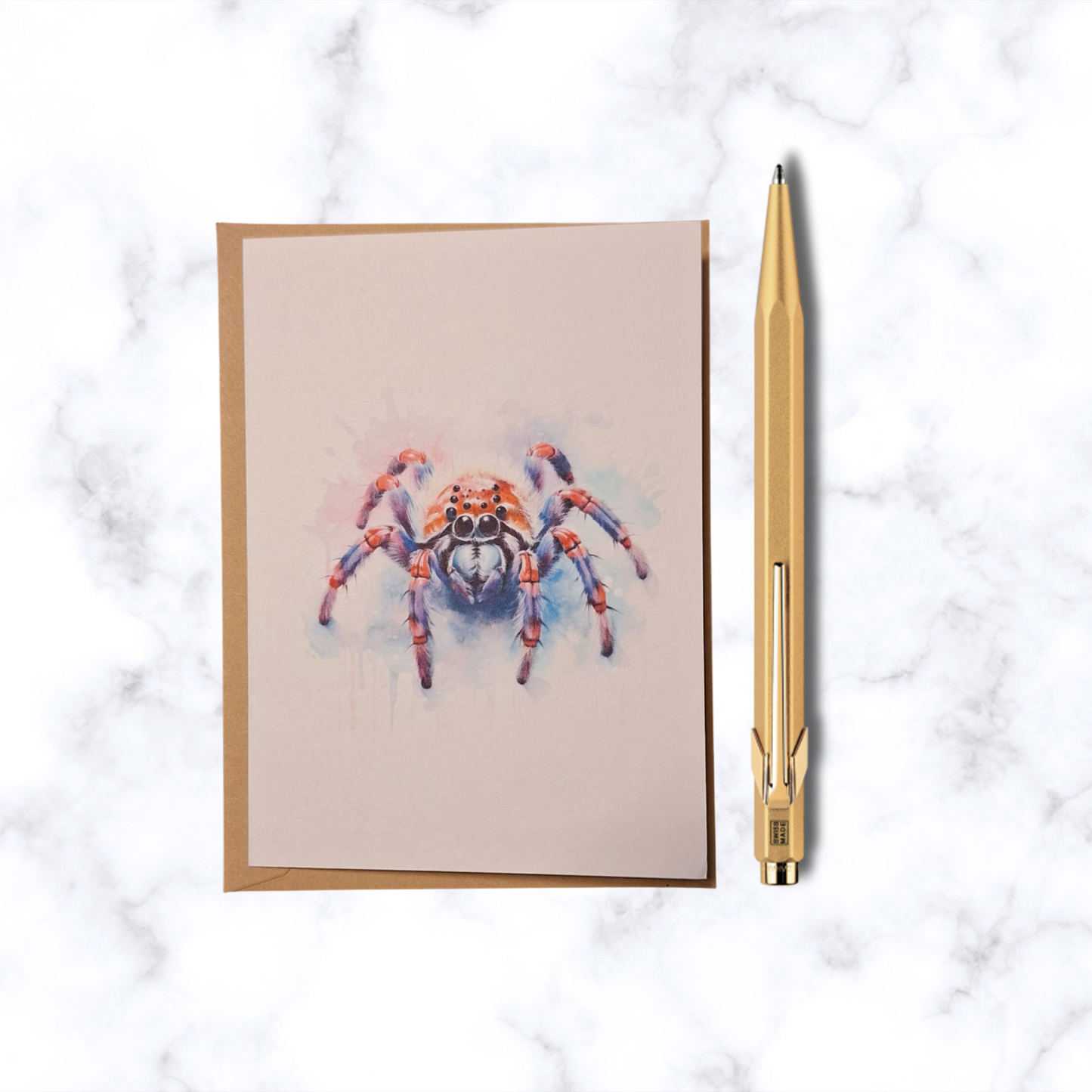 Tarantula Watercolour Blank Greeting Card