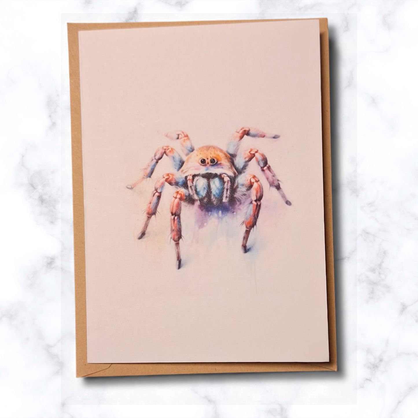 Watercolour Tarantula Blank Card